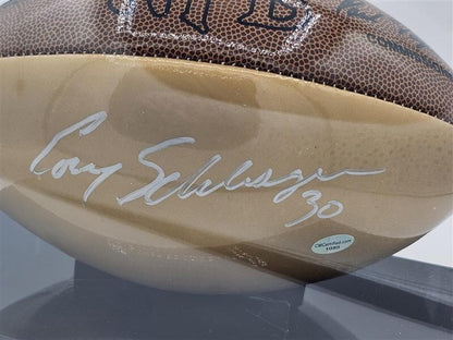 Detroit Lions Cory Schlesinger #30 Signed Football COA