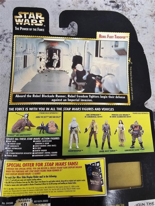 1997 POTF Star Wars Rebel Fleet Trooper with Blaster Pistol and Rifle Figure