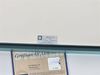 Derek Jeter & Cal Ripken Jr. Auto Framed 16x20 Photo Signed Steiner 122/500