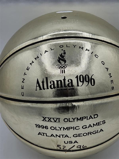 96 Olympic grant hill signed Gold basketball - JSA - CB40940 - Inscribed 52/96