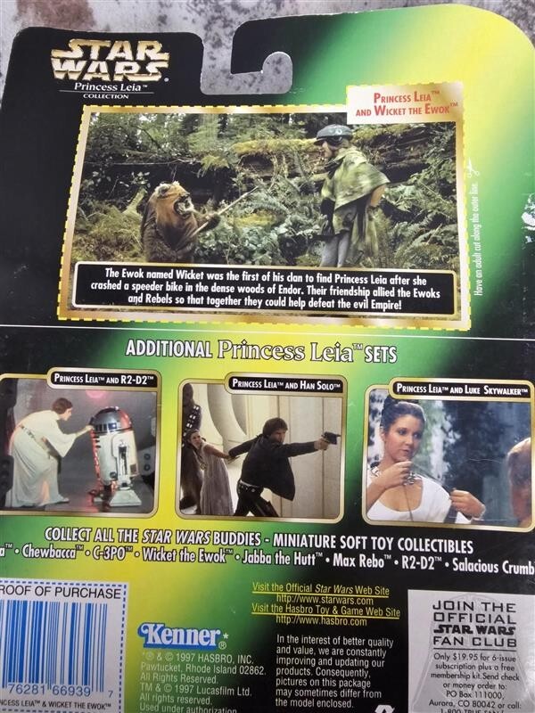 1997 Star Wars Princess Leia Collection Princess Leia and Wicket The Ewok