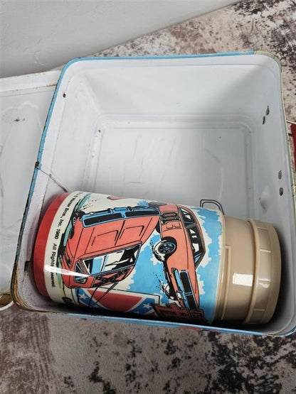 1980 Dukes Of Hazzard Lunch Box And Thermos Bo & Luke Duke General Lee Daisy
