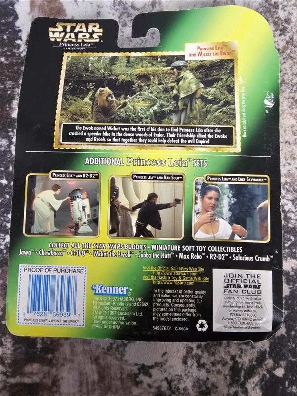 1997 Star Wars Princess Leia Collection Princess Leia and Wicket The Ewok