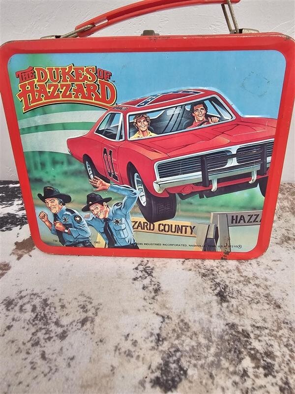 1980 Dukes Of Hazzard Lunch Box And Thermos Bo & Luke Duke General Lee Daisy
