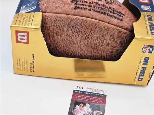 JIM PLUNKETT SIGNED On Field NFL Game FOOTBALL - JSA - CB40955