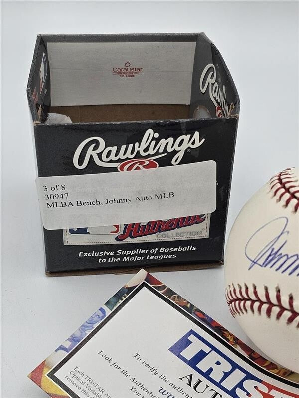 JOHNNY BENCH AUTOGRAPHED SIGNED HALL OF FAME BASEBALL "HOF 89" Tristar COA