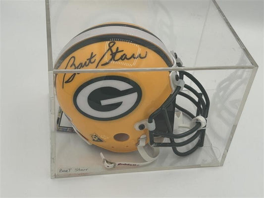 Bart Starr AUTOGRAPHED Riddell Speed Mini Helmet, Green Bay Packers w/COA