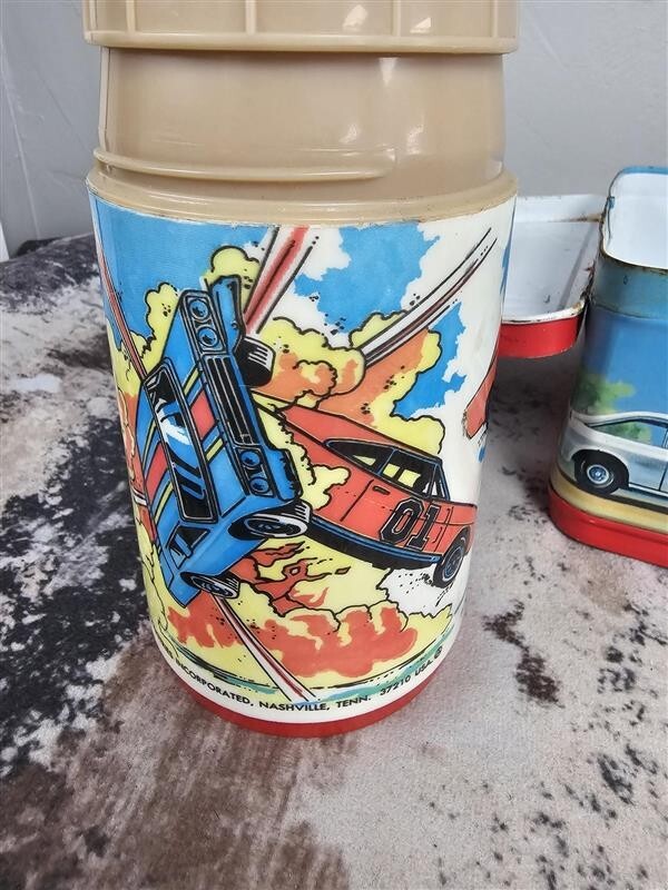 1980 Dukes Of Hazzard Lunch Box And Thermos Bo & Luke Duke General Lee Daisy