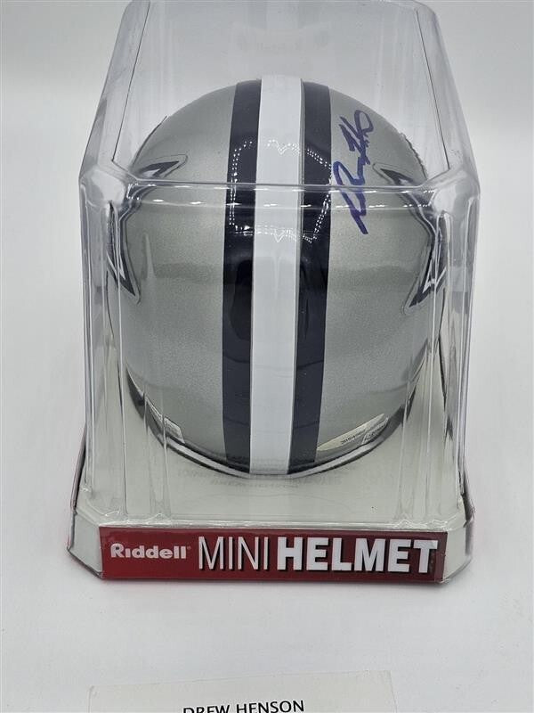 Drew Henson Dallas Cowboys Signed Mini Helmet