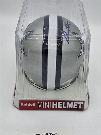 Drew Henson Dallas Cowboys Signed Mini Helmet