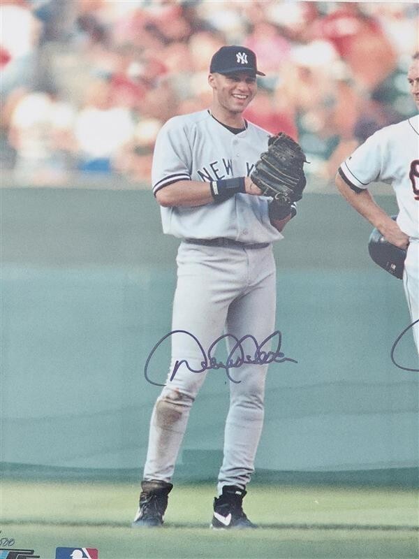 Derek Jeter & Cal Ripken Jr. Auto Framed 16x20 Photo Signed Steiner 122/500