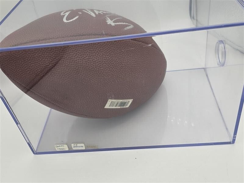 Edgerrin James Signed Official Wilson NFL Football Autograph with Case NO COA