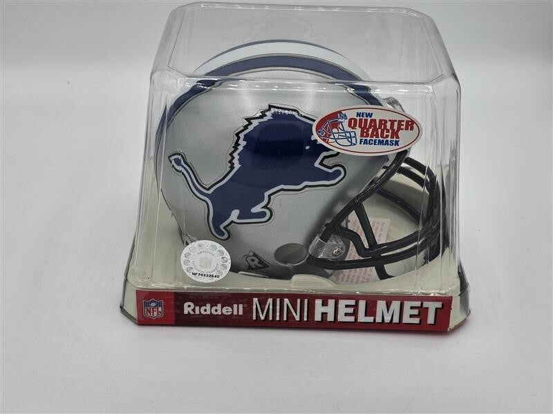 Kalimba Edwards Detroit Lions Autographed Signed Riddell Mini Helmet