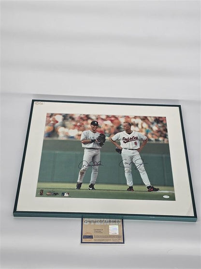 Derek Jeter & Cal Ripken Jr. Auto Framed 16x20 Photo Signed Steiner 122/500