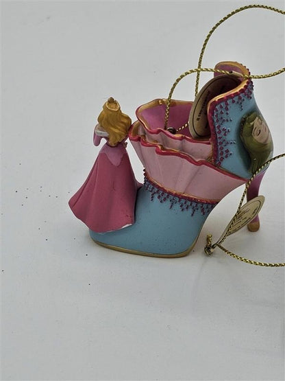 Bradford Exchange Disney Once upon A Slipper Ornaments Aurora and Belle