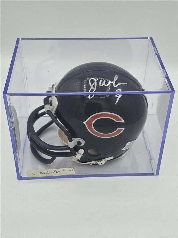 Chicago Bears 85 Super Bowl Jim McMahon Signed Mini Helmet