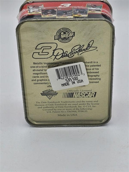 Dale Earnhardt Metallic Impressions NASCAR Metal Collector 5 Card Set Never Open
