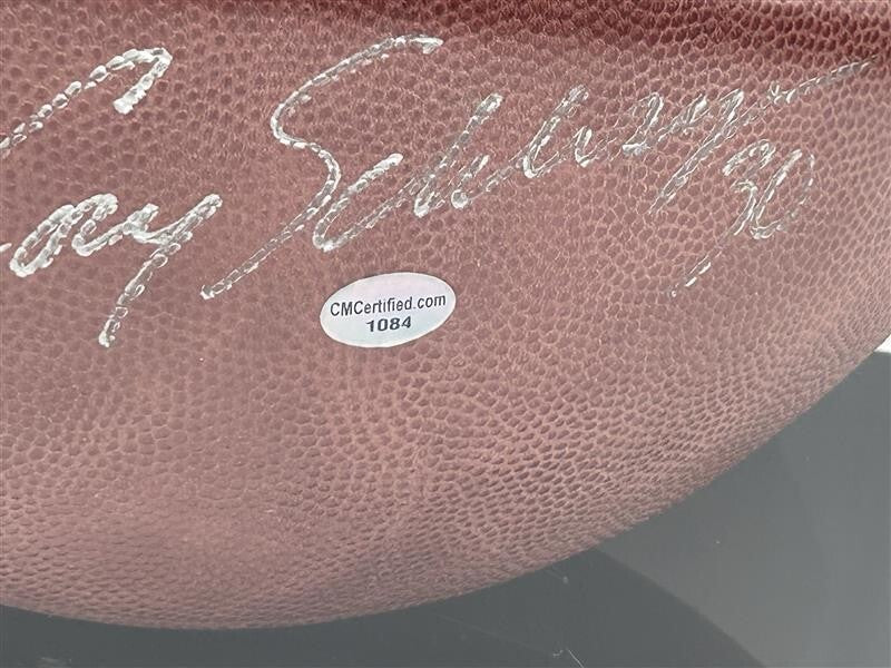Corey Schlesinger Signed and Inscribed Football - Detroit Lions - COA