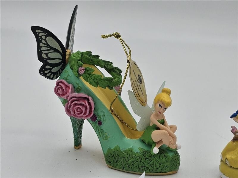 Bradford Exchange Disney Once upon A Slipper Ornaments Tinkerbell and Snow White