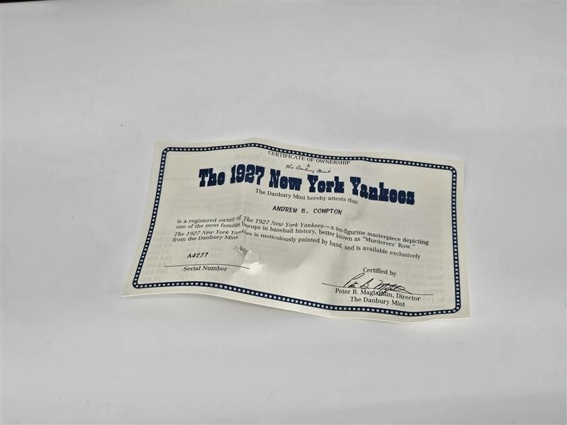 1927 NEW YORK Yankees Team Figurine Statue Set CMG 28” Long Babe Ruth
