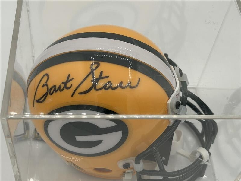 Bart Starr AUTOGRAPHED Riddell Speed Mini Helmet, Green Bay Packers w/COA