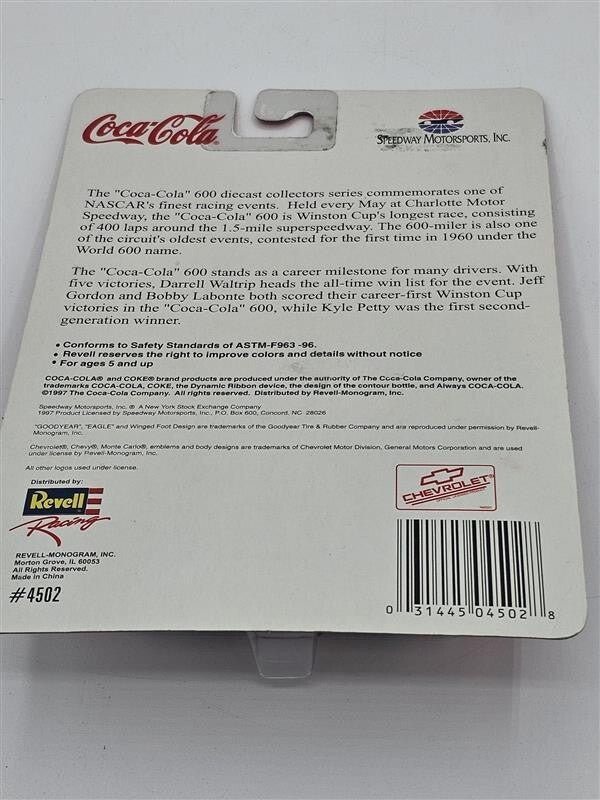 COCA-COLA 600 # 1 MONTE CARLO REVELL RACING 1:64 SCALE CAR
