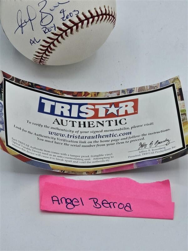 Angel Berroa Signed Baseball w/ Insc AL Roy 2003