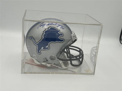 Detroit Loins Riddell Mini Helmet Cory Selsleshener Autograph