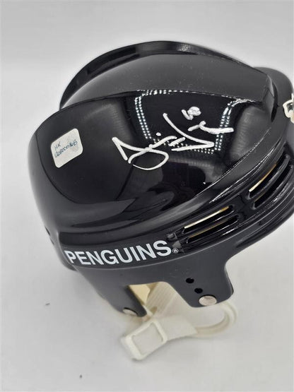 JAROMIR JAGR AUTOGRAPHED PENGUINS BLACK MINI HELMET No COA