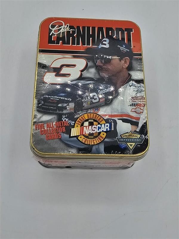 Dale Earnhardt Metallic Impressions NASCAR Metal Collector 5 Card Set Never Open