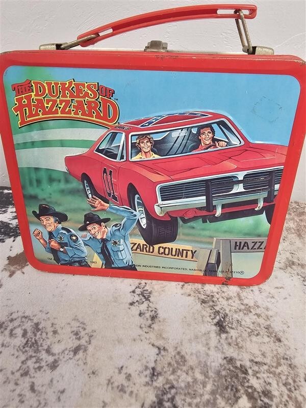 1980 Dukes Of Hazzard Lunch Box And Thermos Bo & Luke Duke General Lee Daisy