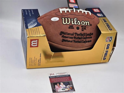 JIM PLUNKETT SIGNED On Field NFL Game FOOTBALL - JSA - CB40955