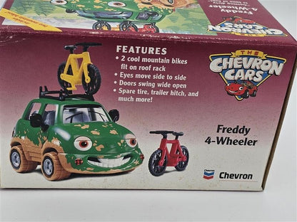 1996 The Chevron Cars - Freddy 4-Wheeler with 2 Mountain Bikes - New in Box!