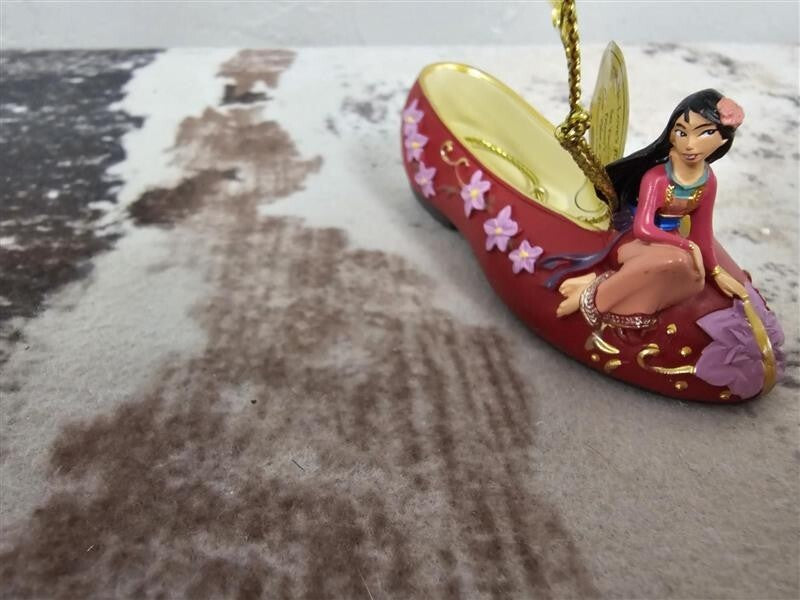 Disney Bradford Exchange Aurora & Mulan Collector’s Christmas Ornaments