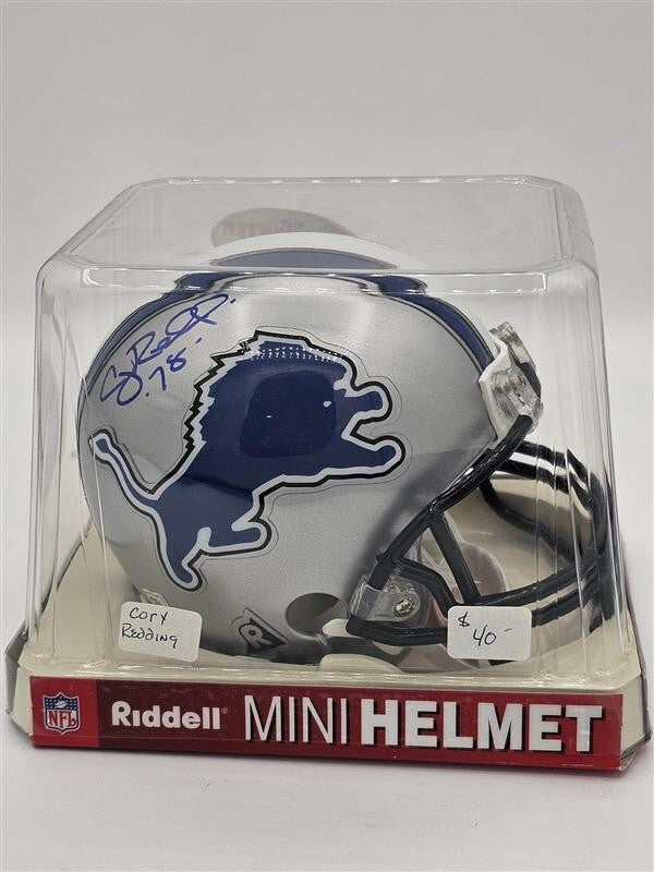 Cory Redding Detroit Lions Authentic Replica Helmet Autographed Inscription