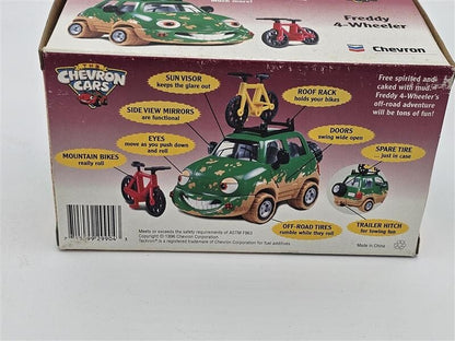1996 The Chevron Cars - Freddy 4-Wheeler with 2 Mountain Bikes - New in Box!