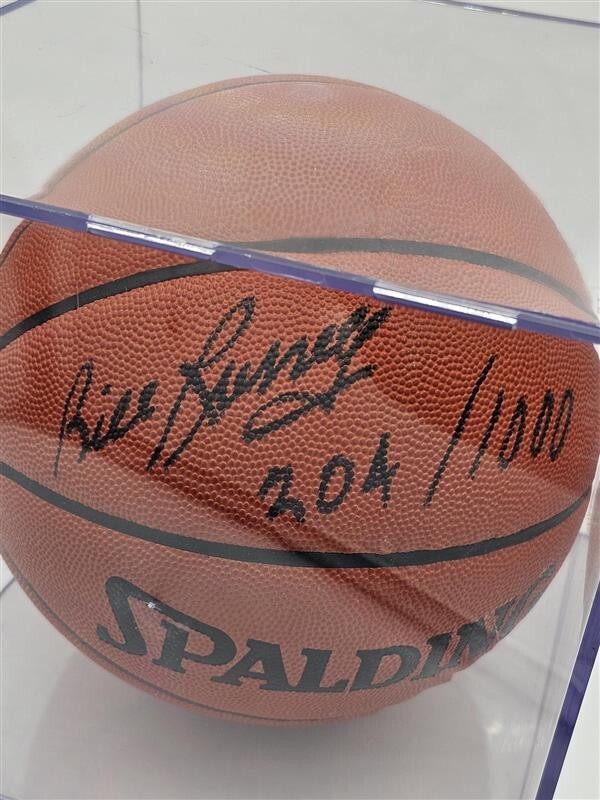 Bill Russell Autographed Signed Basketball with Display Case w/ COA Inscribed