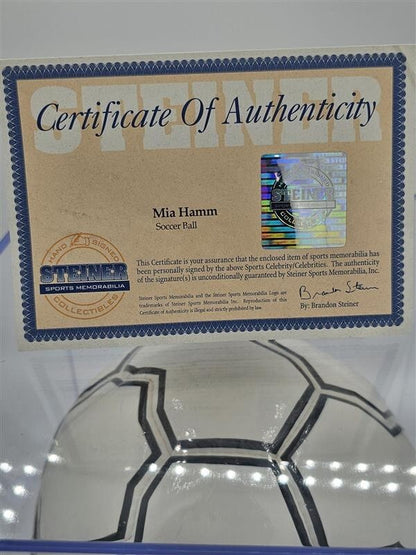 Autographed Mia Hamm Soccer Ball w/COA