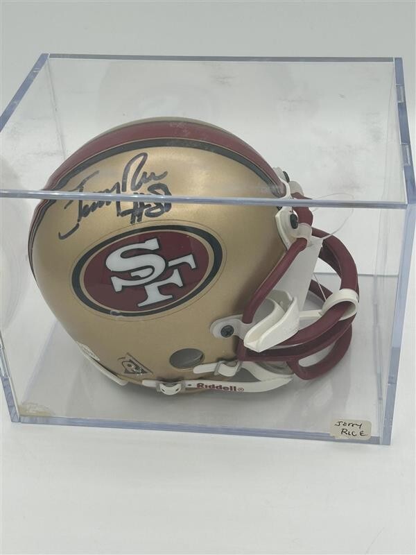 Jerry Rice 49ers Signed Riddell Speed Mini Helmet