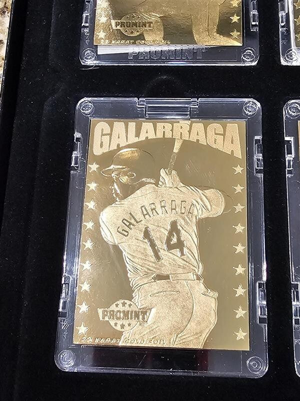 24 Karat Gold Card Collector Series 8 Cards - Galarraga, Pettitte, Sosa, etc.