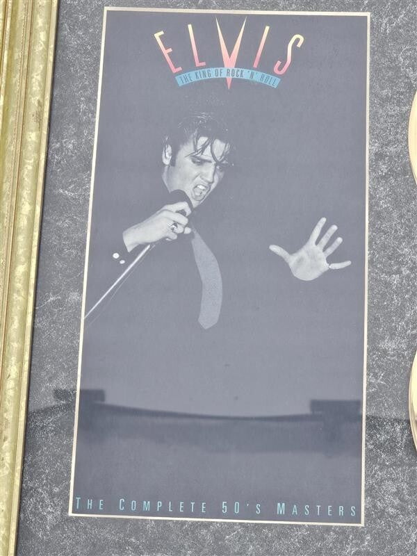 1992 Elvis Presley Limited Edition 3 - 24K Gold Plated Records and ticket