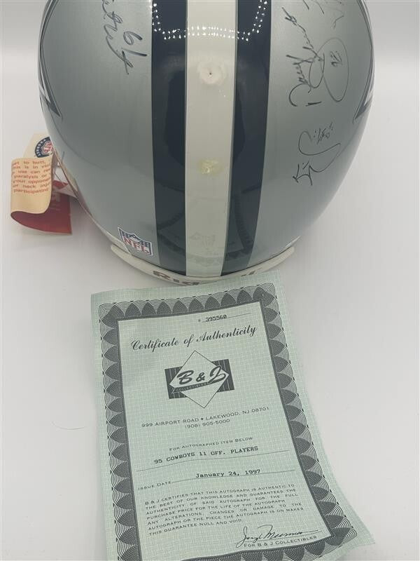 DALLASCOWBOYS SUPER BOWL XXX CHAMPS TEAM SIGNED FULL SIZE AUTHENTIC HELMET w/COA