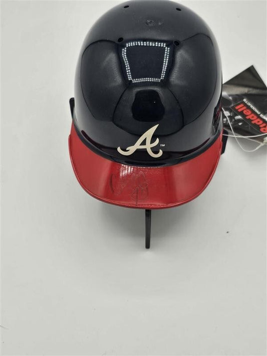 Chipper Jones Autograph Atlanta Braves Signed Micro Mini Baseball Helmet NO COA