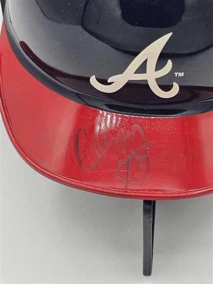 Chipper Jones Autograph Atlanta Braves Signed Micro Mini Baseball Helmet NO COA