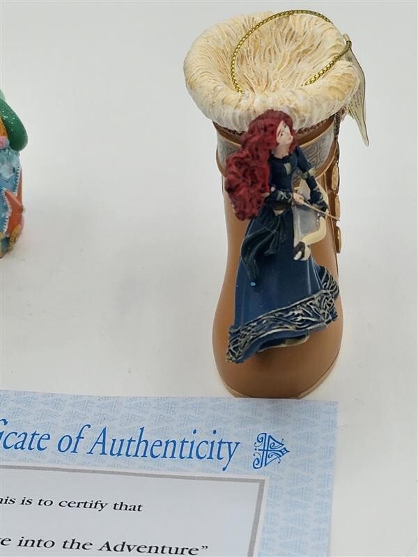 Bradford Exchange Disney Once upon A Slipper Ornaments Ariel and Merida